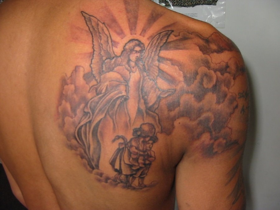 Angel Tattoo Statue Shoulder - wide 4