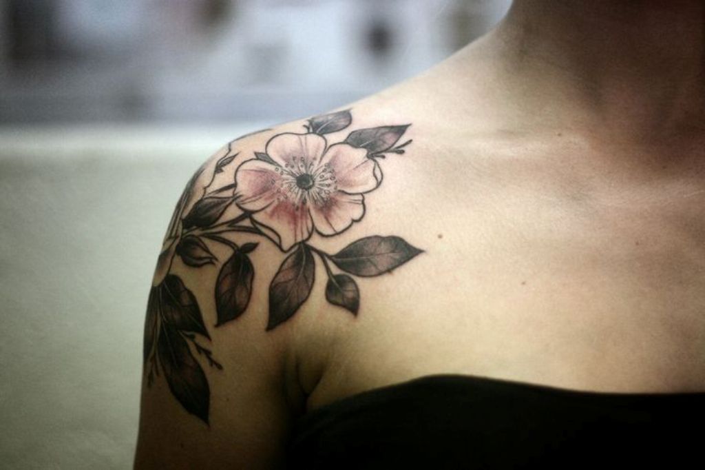 Floral Shoulder Tattoo Designs for Women - wide 4