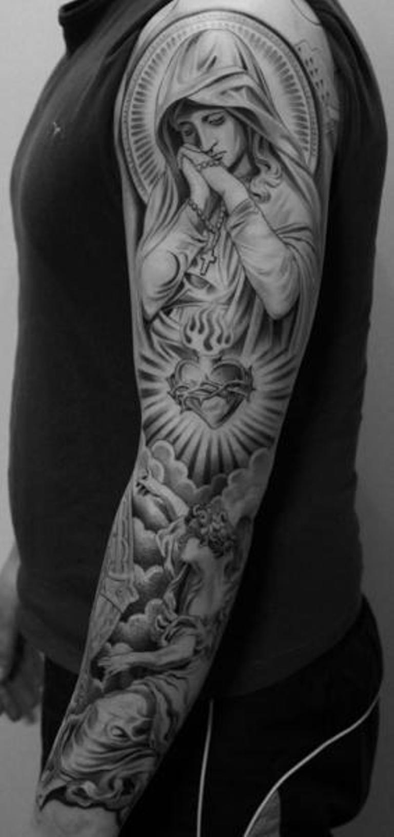 53 Adorable Religious Shoulder Tattoos
