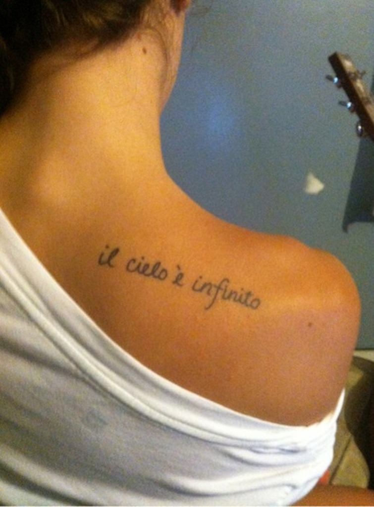 57 Awesome Quotes Shoulder Tattoos
 Quote Tattoos On Top Of Shoulder