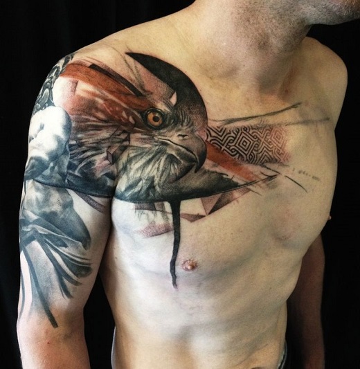 Abstract Eagle Tattoo