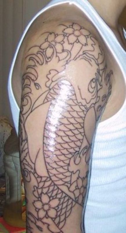 Abstract Fish Tattoo