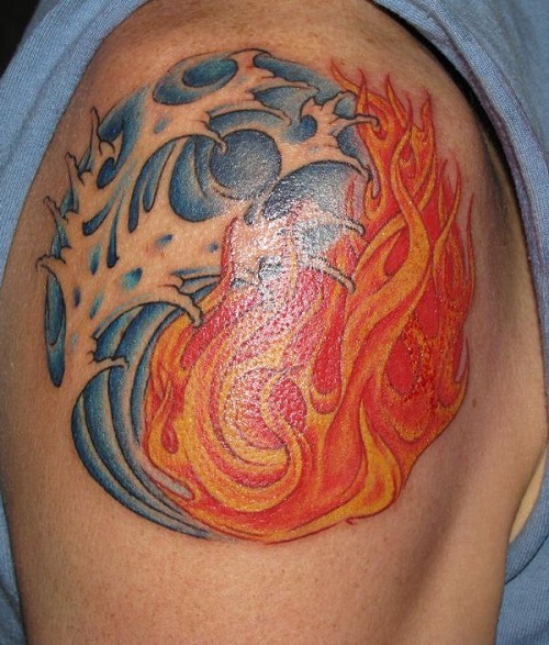 Abstract Yin Yang Tattoo