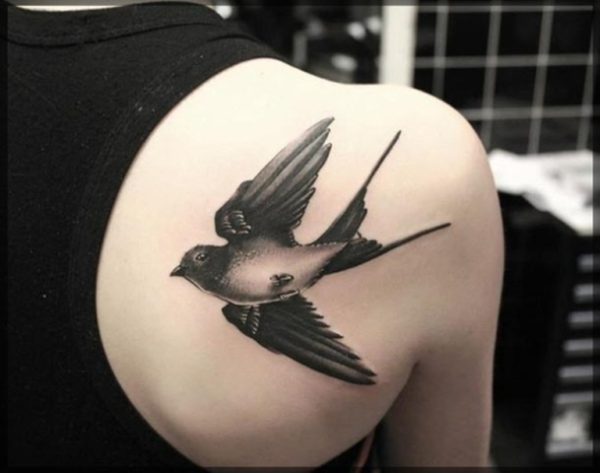 Adorable Bird Tattoo Design