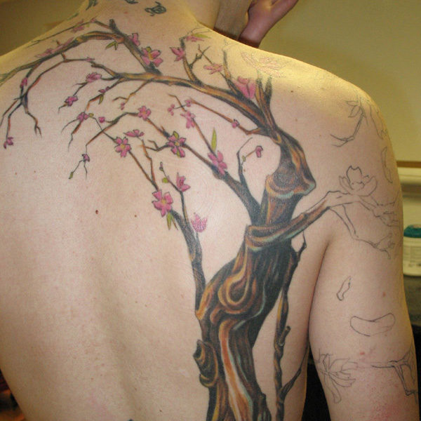 Adorable Cherry Blossom Tree Tattoo