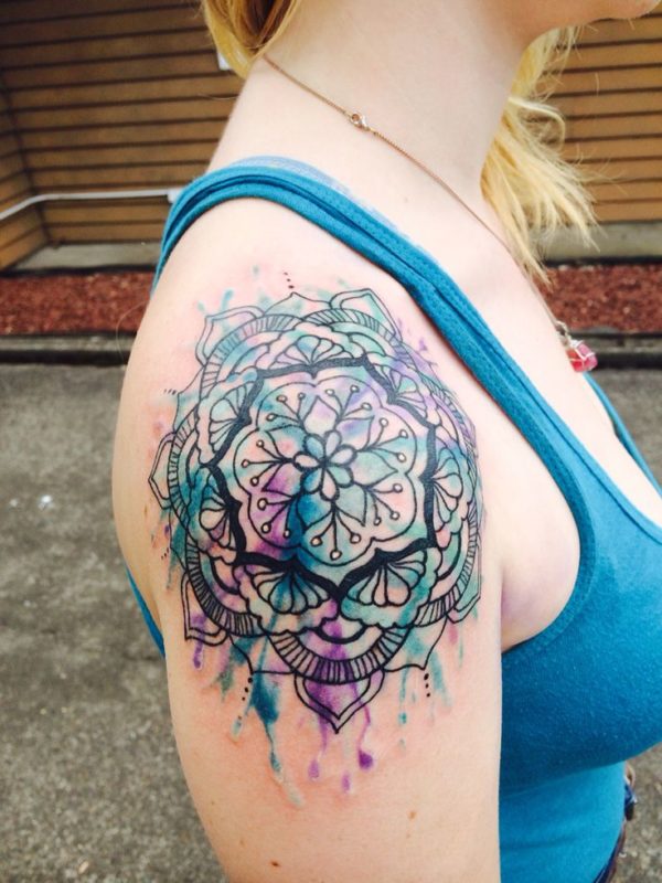 Adorable Mandala Flower Tattoo