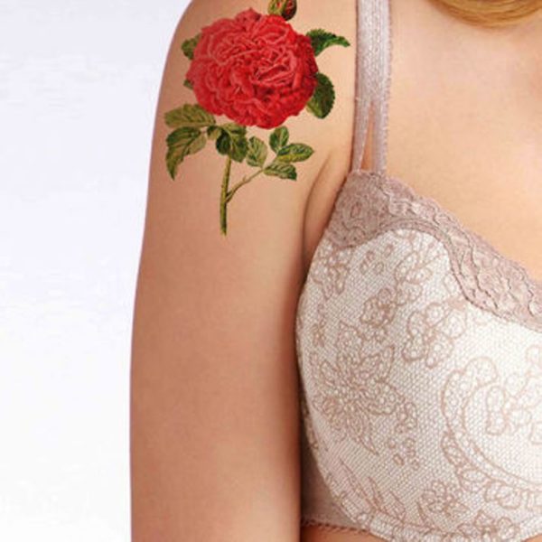 Adorable Vintage Flower Tattoo Design