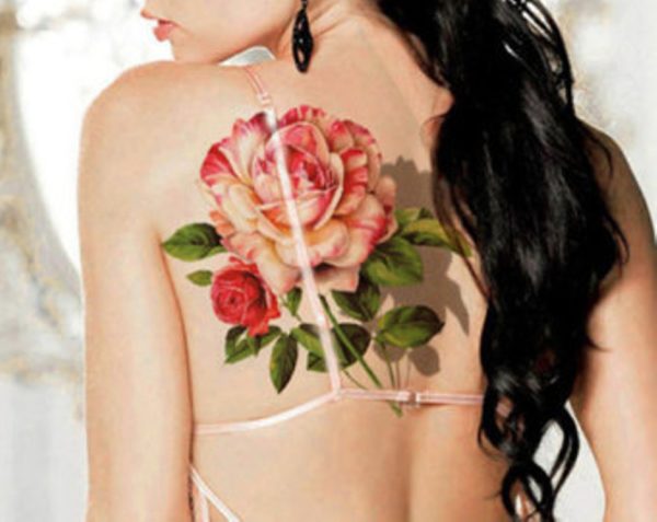 Adorable Vintage Flower Shoulder Tattoo