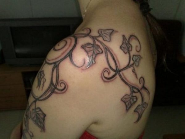 Adorable Vine Shoulder Tattoo