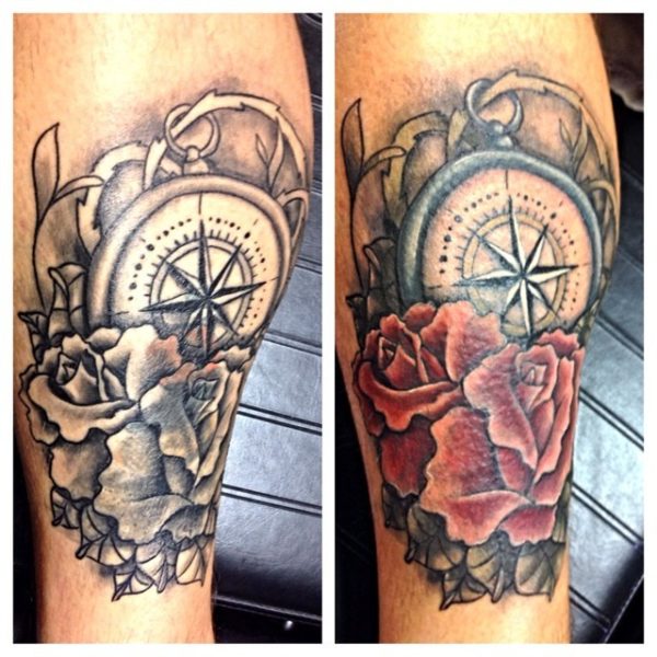 Amazing Roses Shoulder Cover Tattoo