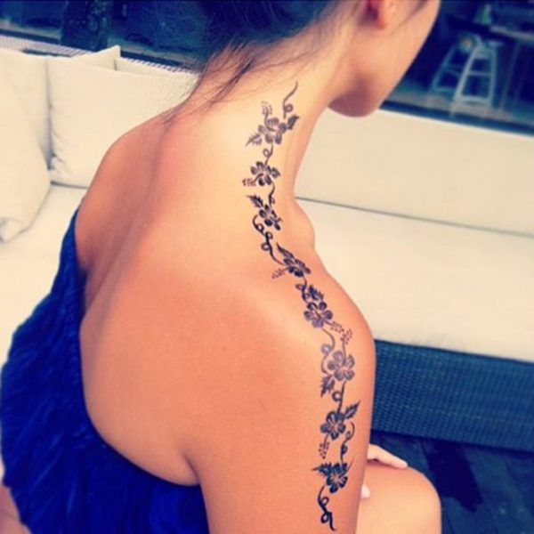 Amazing  Vine Shoulder Tattoo Design