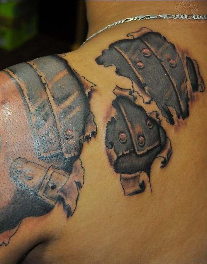 53 Amazing Armor Shoulder Tattoos