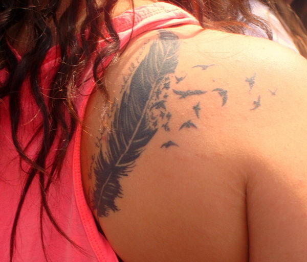 Amazing Bird Tattoo On Shoulder