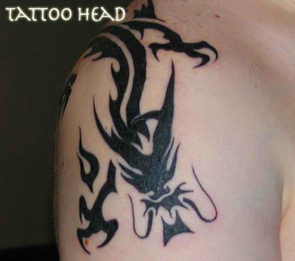 Amazing Black Dragon Tattoo