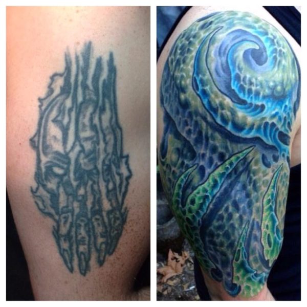 Amazing Blue Designer Tattoo