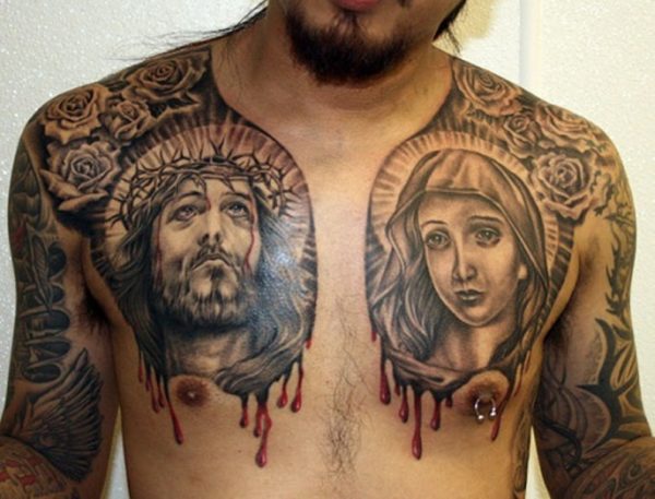 Amazing Christian Shoulder Tattoo