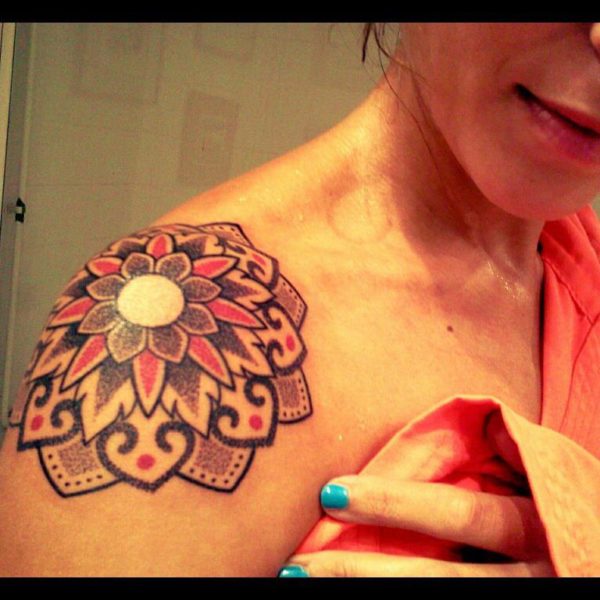 Amazing Designer Flower Tattoo