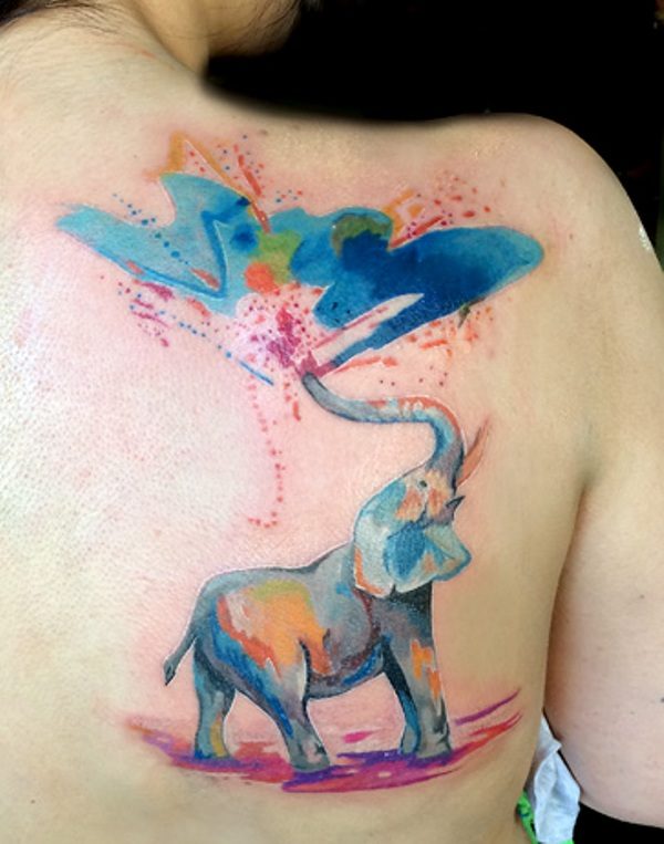 Amazing Elephant Tattoo On Shoulder
