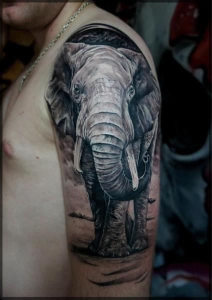 Amazing Elephant Tattoo