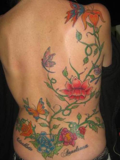 Amazing Flower Design Tattoo
