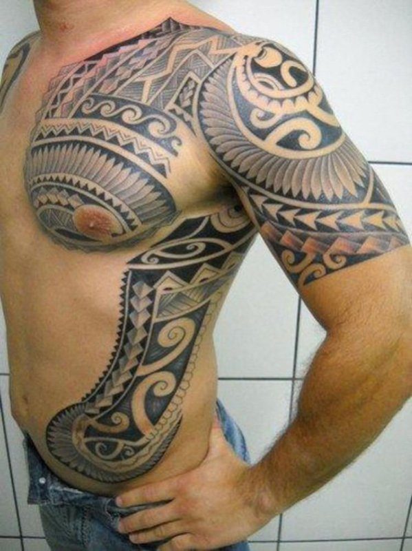 Amazing Hawaiian Tattoo On Left Tattoo