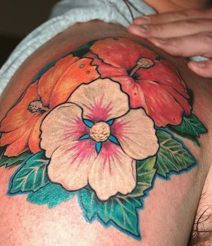 Amazing Hibiscus Flower Tattoo