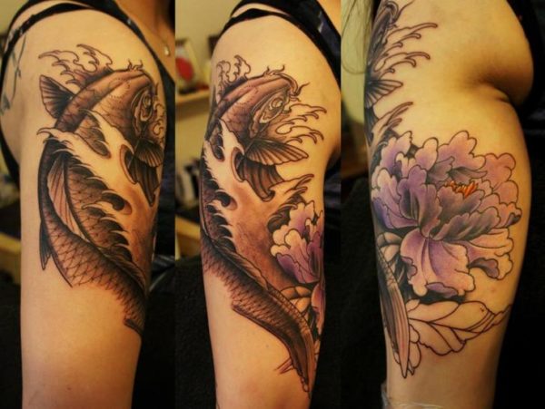 Amazing Japanese Fish Tattoo