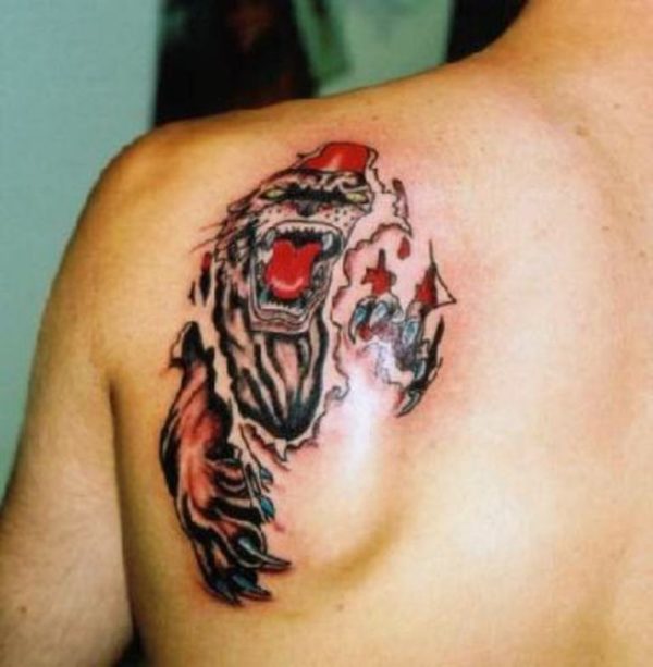 Amazing Lion Tattoo For Shoulder