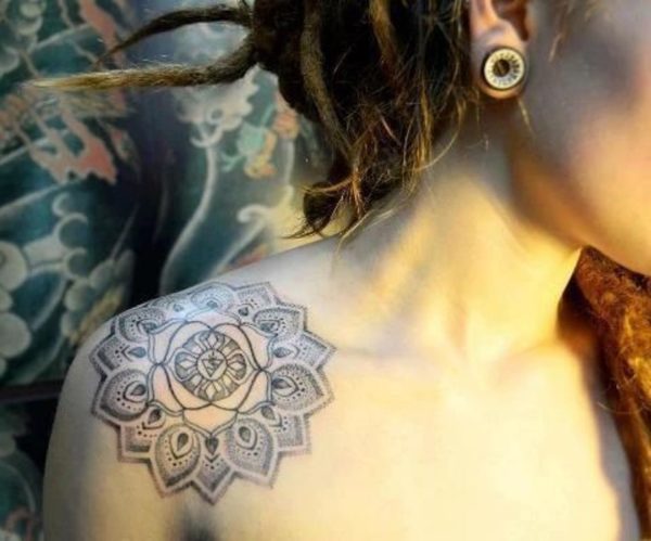 Amazing Mandala Shoulder Tattoo Design