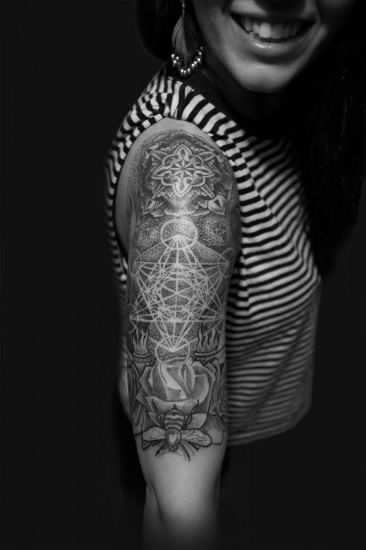 Amazing Mandala Shoulder Tattoo
