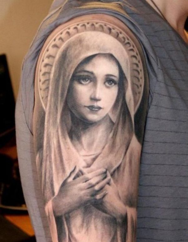 Amazing Mary Tattoo Design
