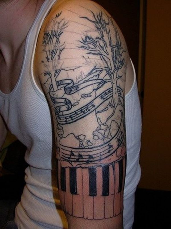 Amazing Music Tattoo Design
