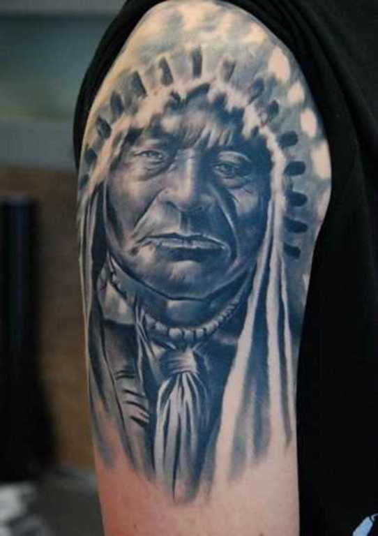 Amazing Native American Tattoo