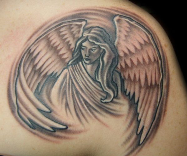 Amazing Shoulder Tattoo Of Angel