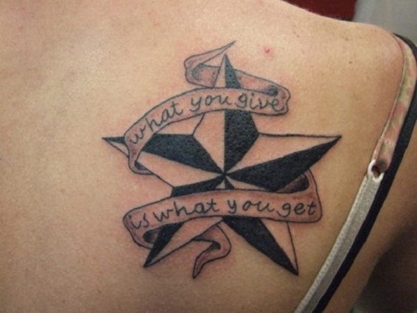 Amazing Star Nautical Tattoo