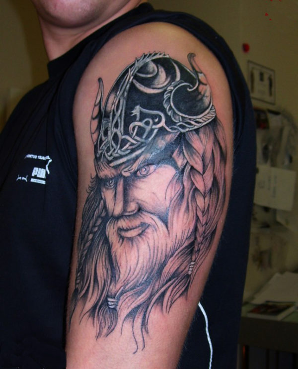 Amazing Viking Shoulder Tattoo