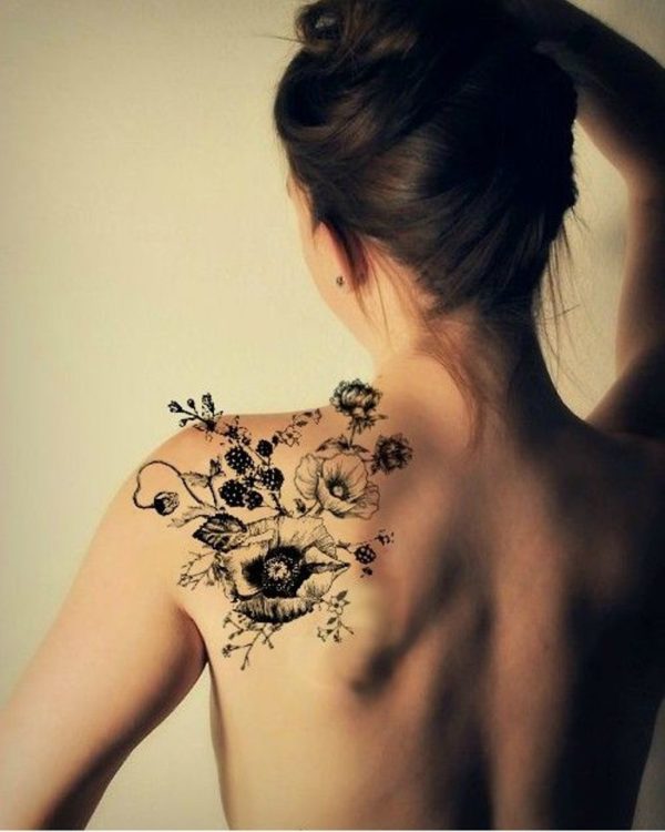 Amazing Vintage Flower Tattoo