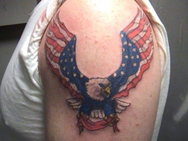 American Eagle Shoulder Tattoo Design