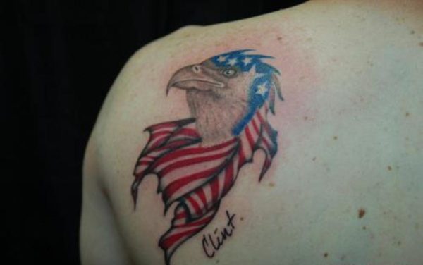 American Eagle Shoulder Tattoo