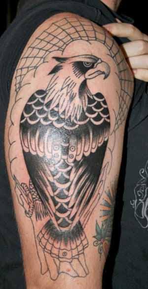 American Eagle Tattoo On Shoulder