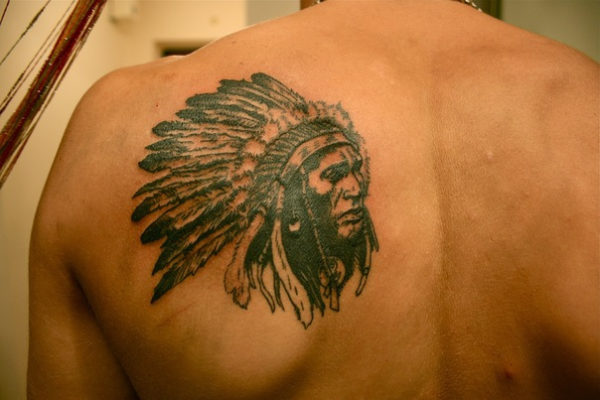 American Shoulder Blade Tattoo