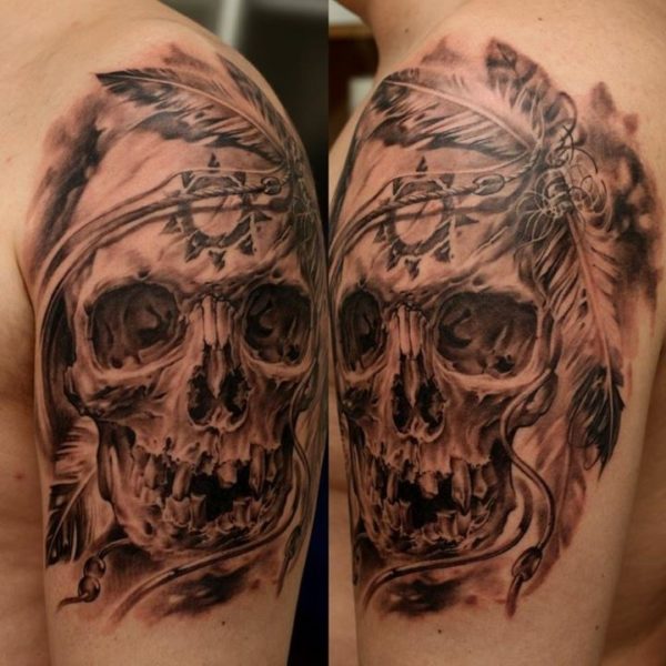 American Skull Tattoo 