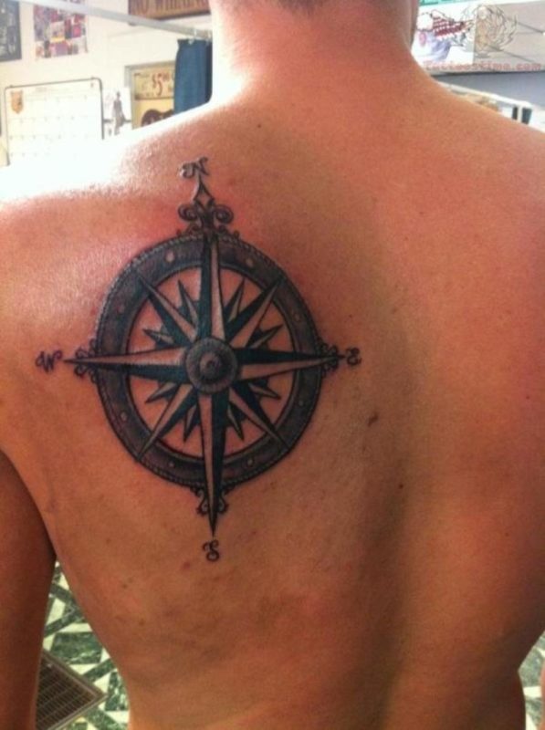 Ancient Compass Tattoo