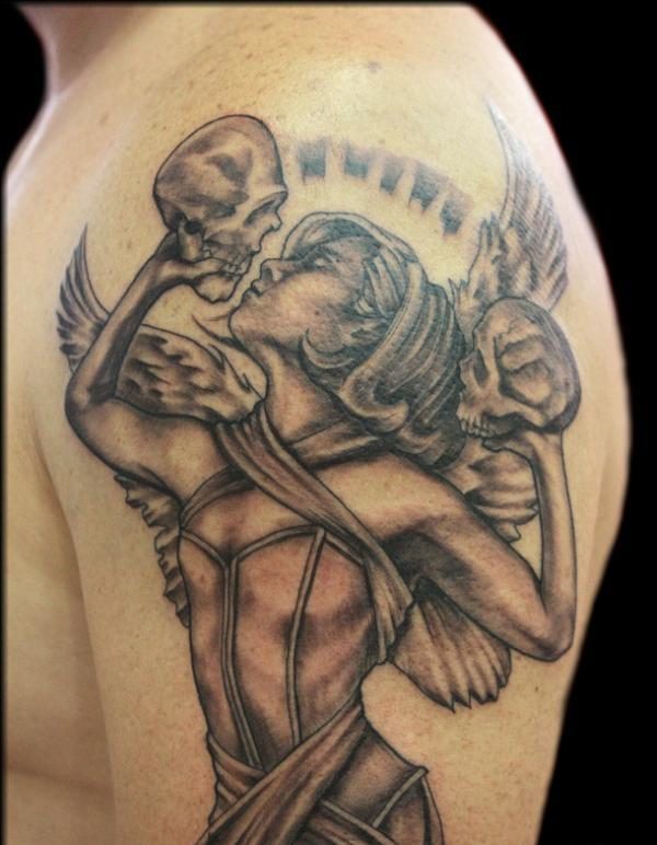 Angel And Skull Tattoo