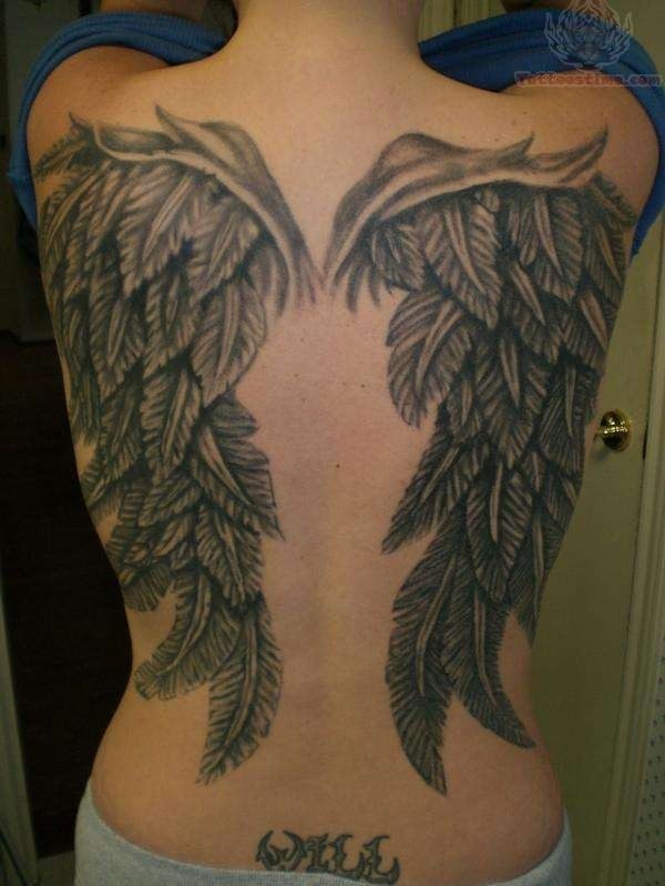 Angel Feather Tattoo Design