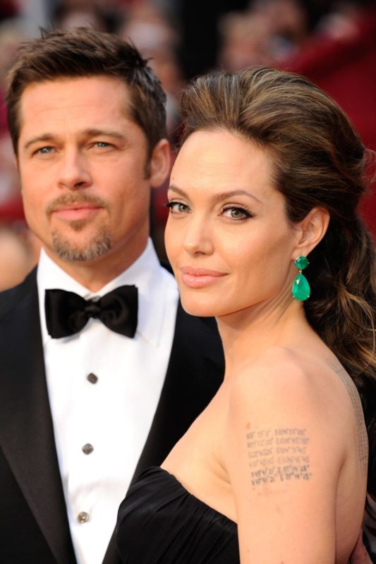 Angelina Jolie Kid Tattoo On Shoulder