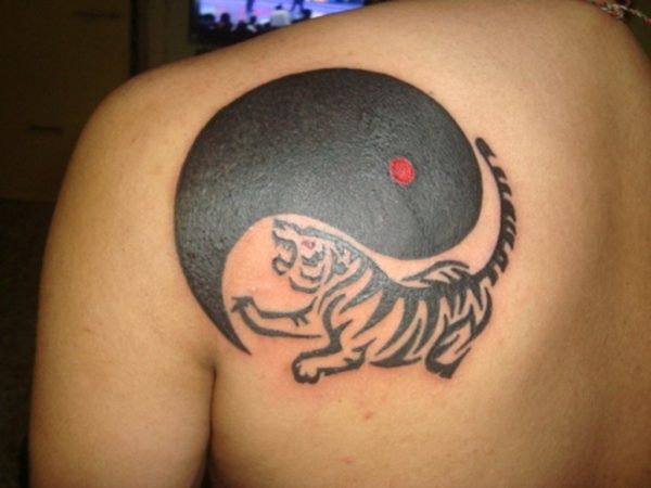 Angry Tiger Yin Yang Tattoo