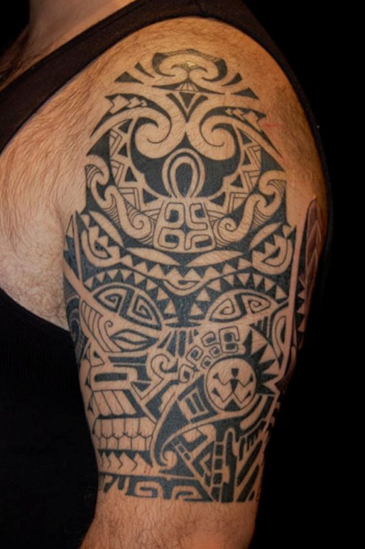 Arm Half Sleeve Samoan Tattoo