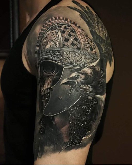 Armor Skull Tattoo