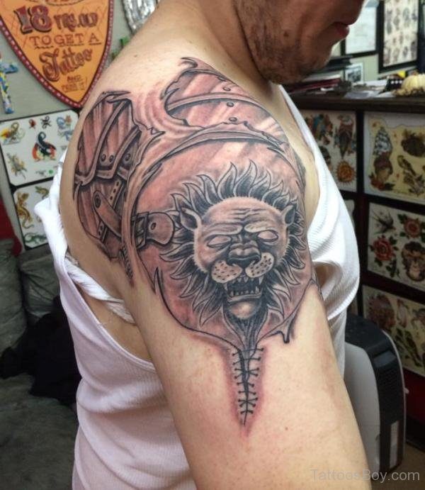 Armour Lion Tattoo